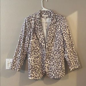 Leopard print blazer